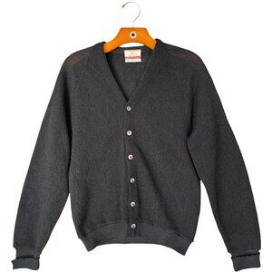 Vintage Jantzen Wool Mohair Alpaca Cardigan Sweater Black M